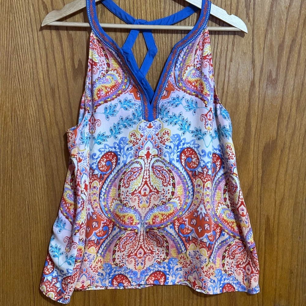 Laundry By Shelli Segal Multicolor‎ Paisley Camisole Sz medium